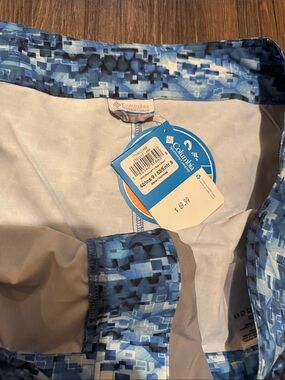 Columbia Blue Multi-Pixel Swimsuit/Short Mens XL BNWT
